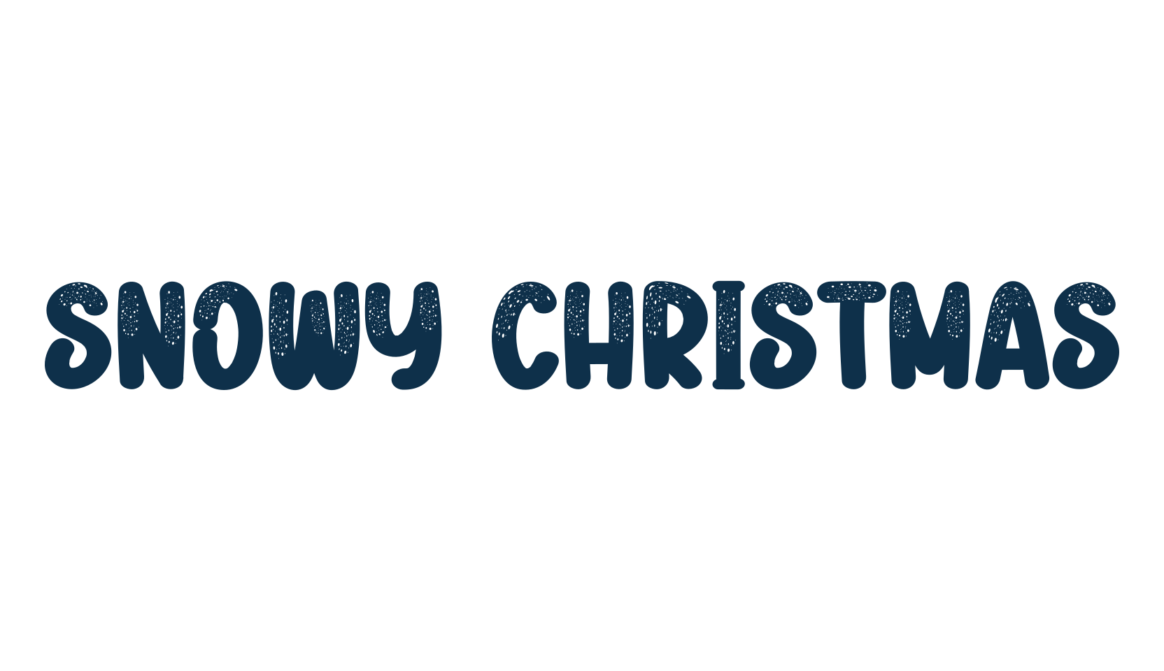 Snowy Christmas, various font preview
