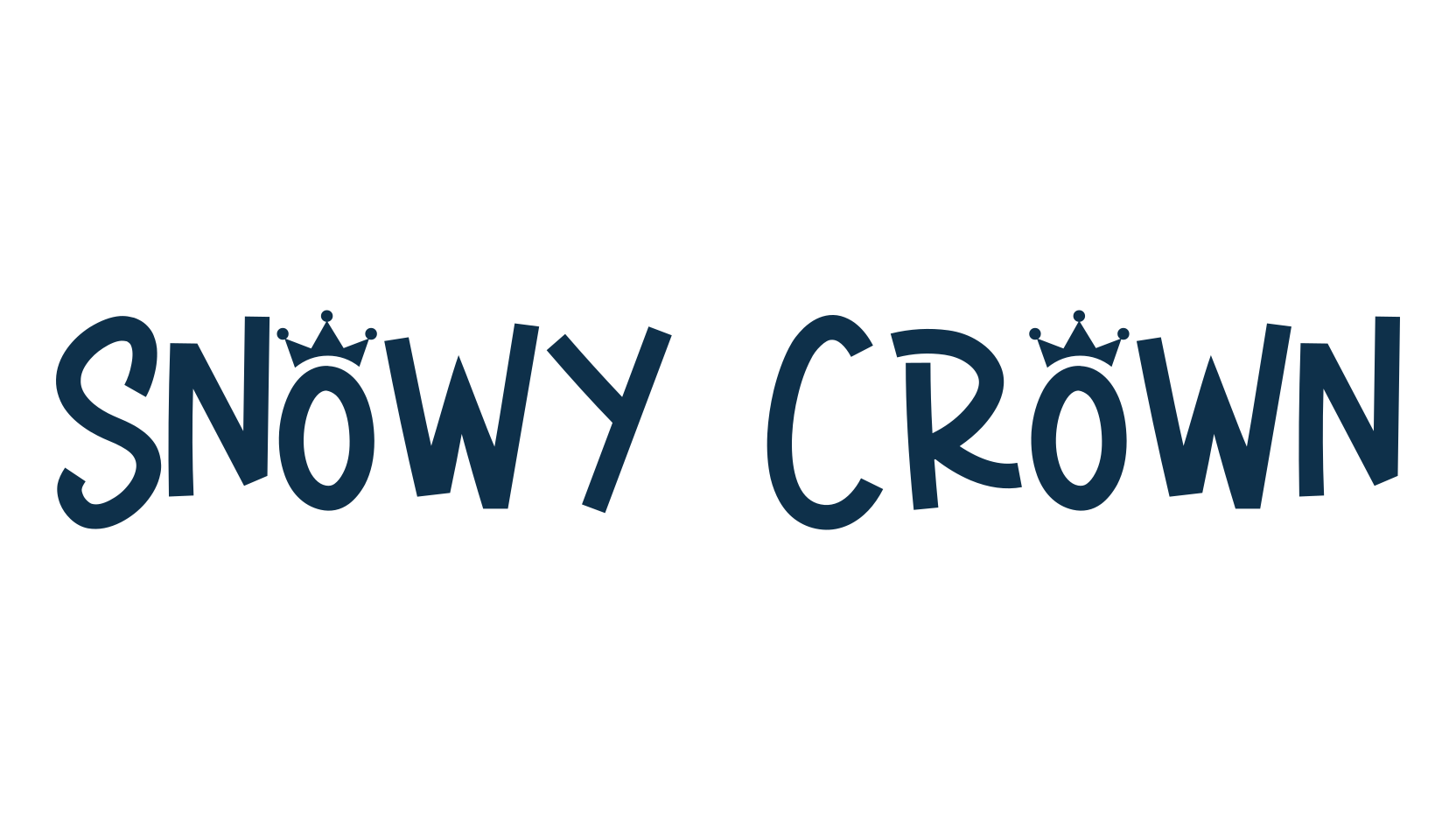 Snowy Crown, fancy cartoon decorative font preview