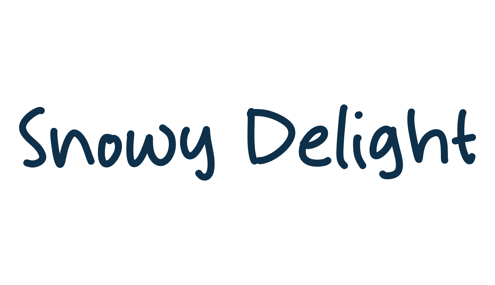Snowy Delight, handwriting font preview