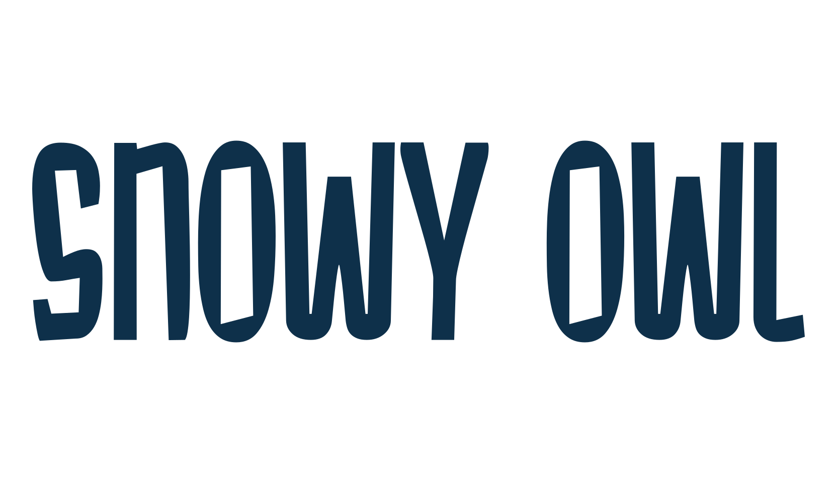 Snowy Owl, cartoon font preview