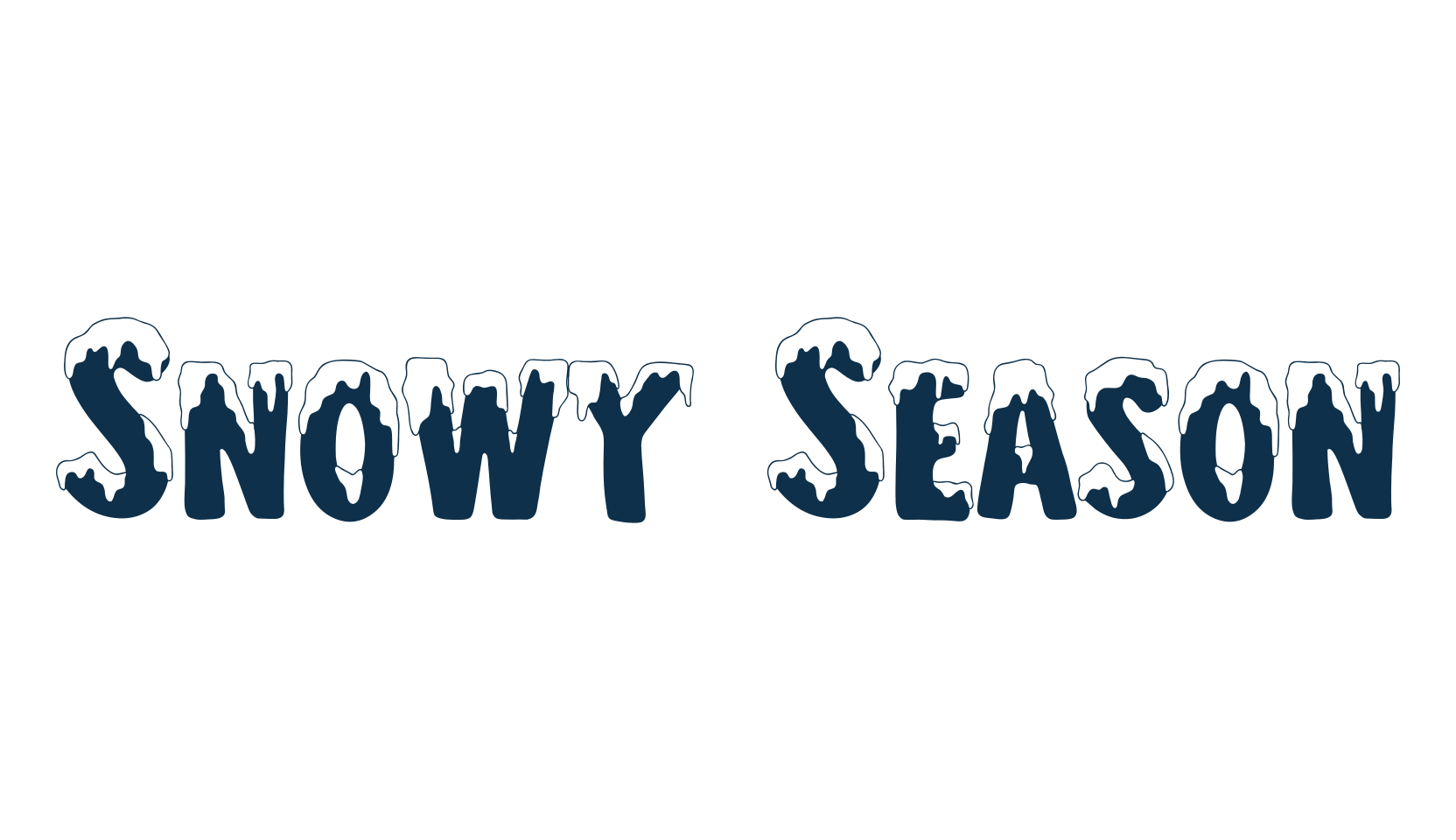 Snowy Season, fire, ice font preview