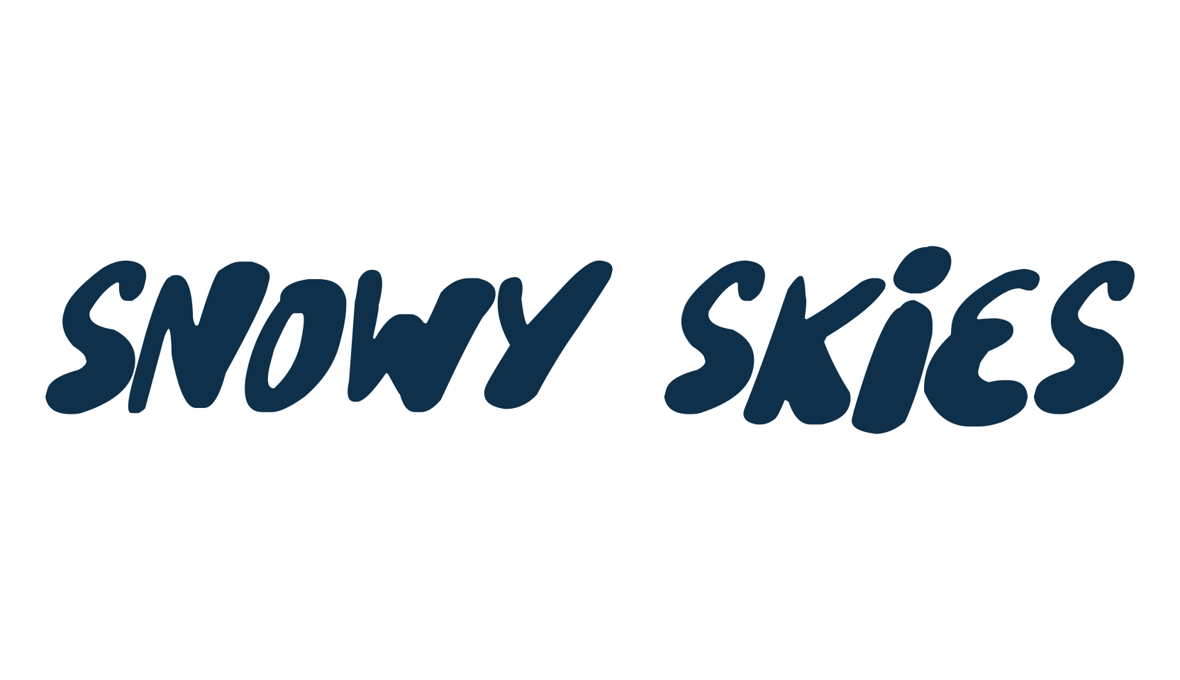 Snowy Skies, cartoon font preview
