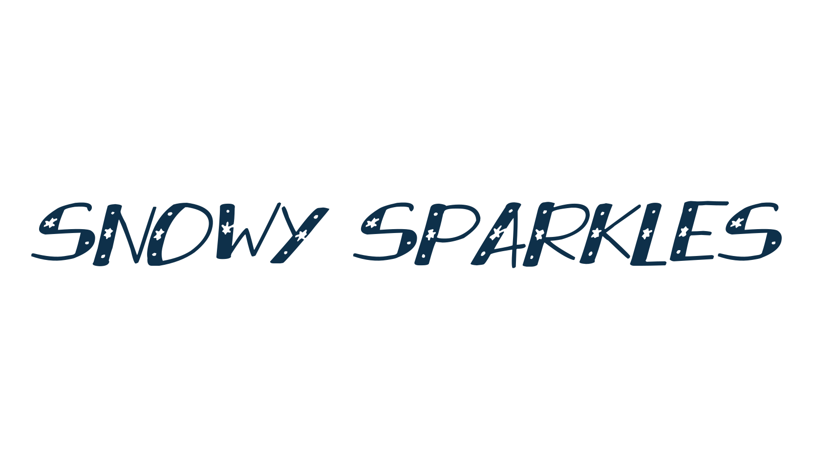 Snowy Sparkles, fancy decorative font preview