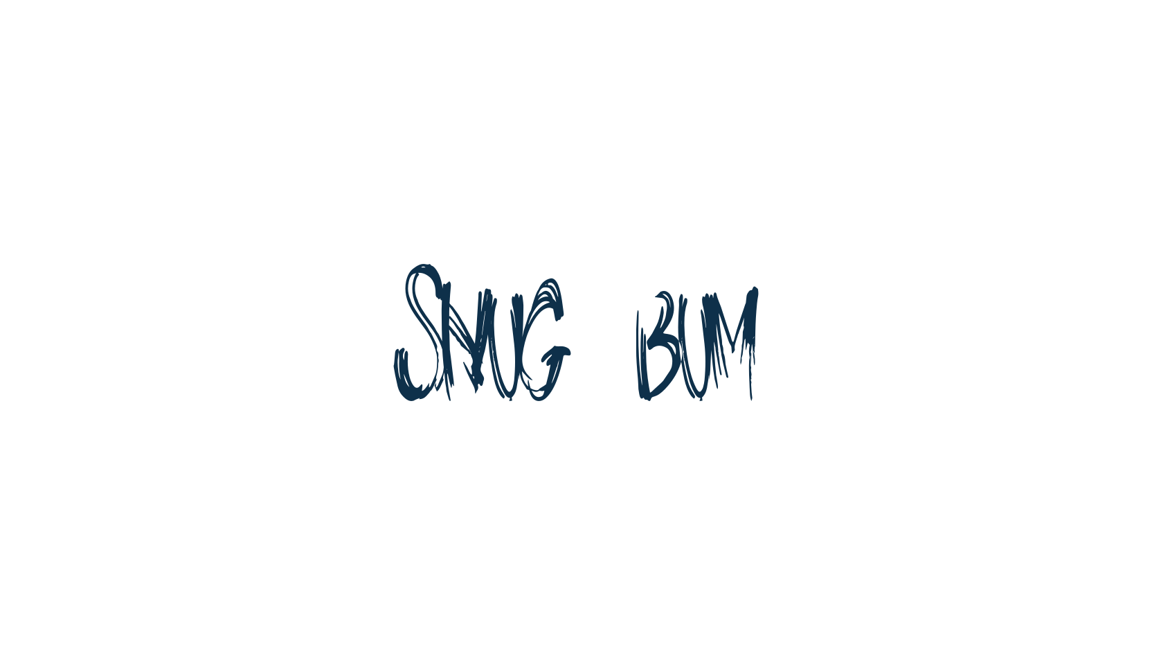 Snug Bum, script trash fancy decorative calligraphy font preview