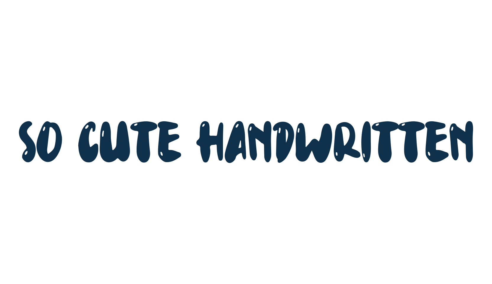 So Cute Handwritten, cartoon font preview