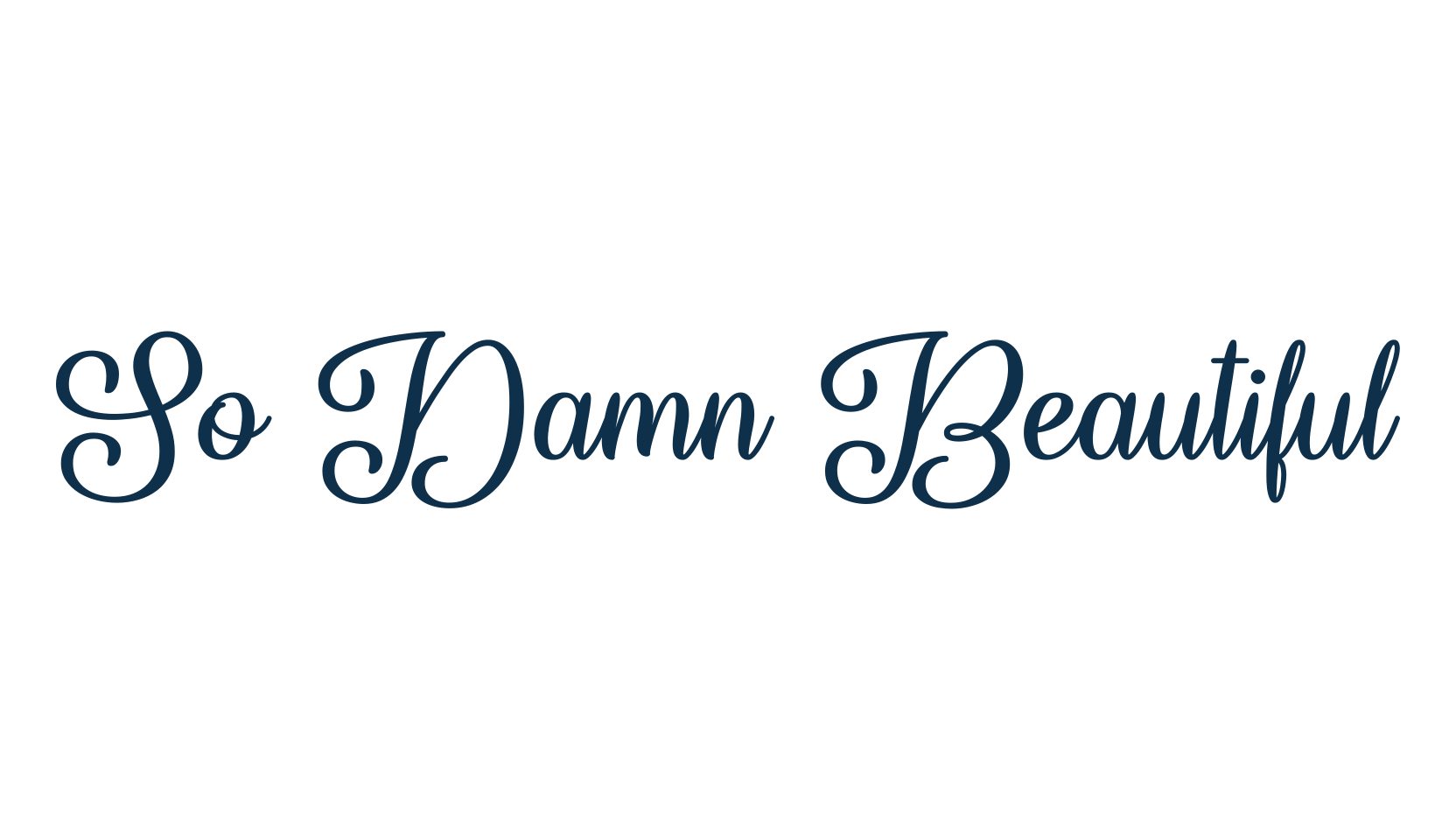 So Damn Beautiful, script calligraphy fancy decorative font preview