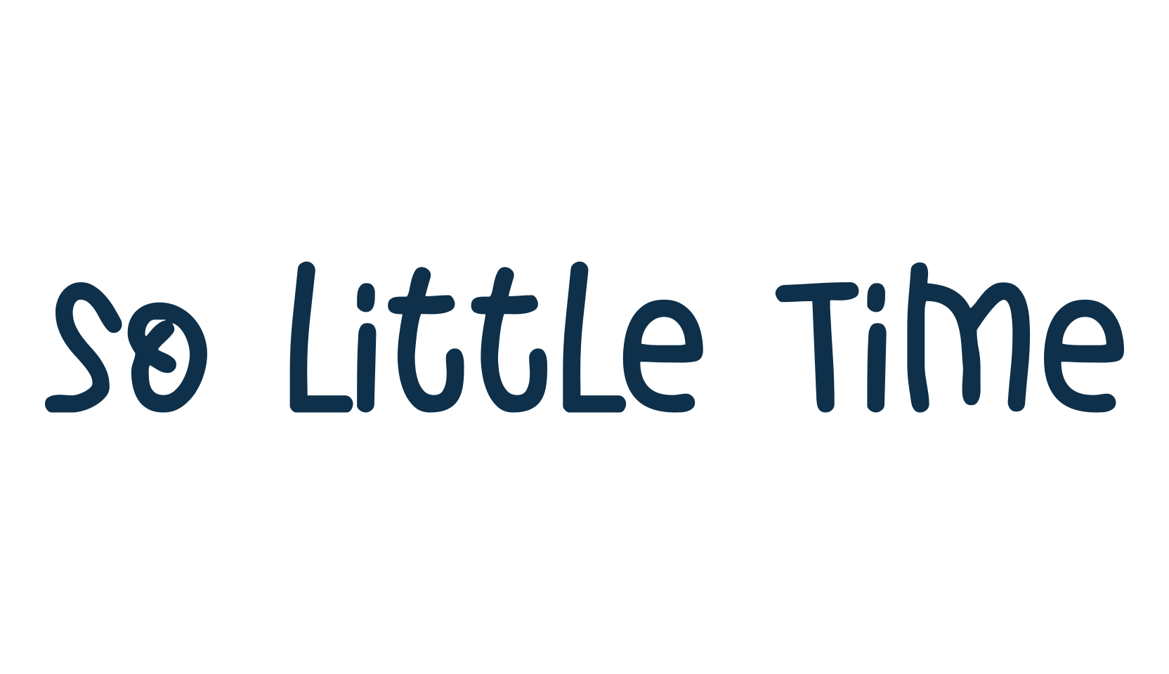So Little Time, handwriting font preview