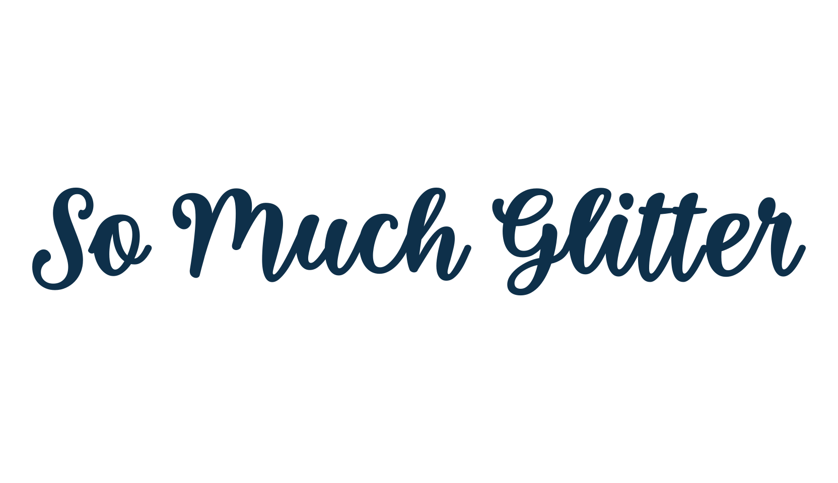 So Much Glitter, various font preview
