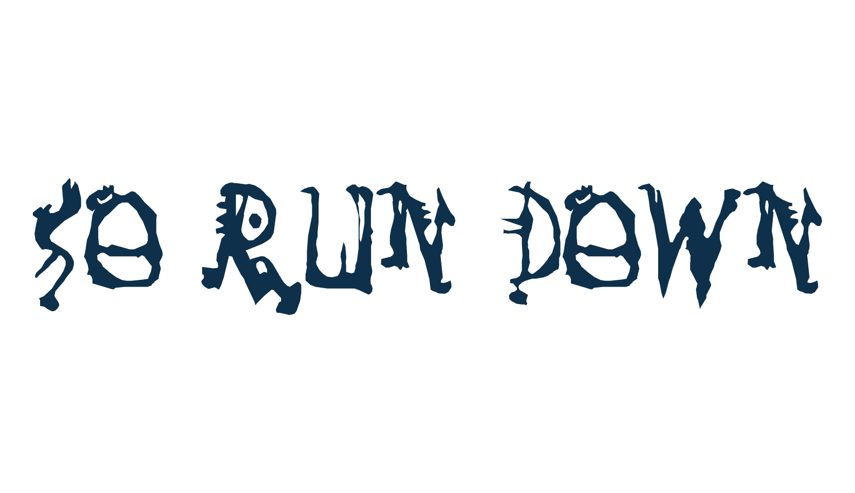 So Run Down, holiday halloween fancy decorative horror font preview