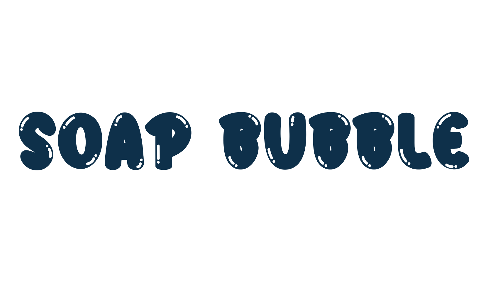 Soap Bubble, fancy cartoon decorative font preview