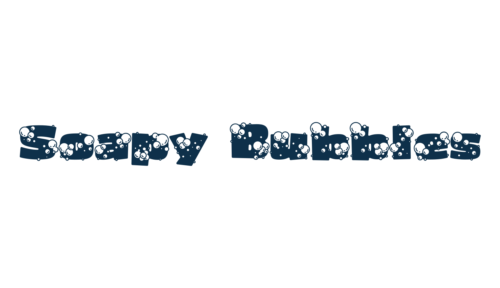 Soapy Bubbles, fancy decorative font preview