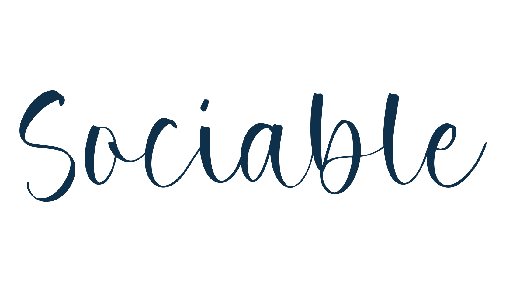 Sociable, fancy decorative font preview