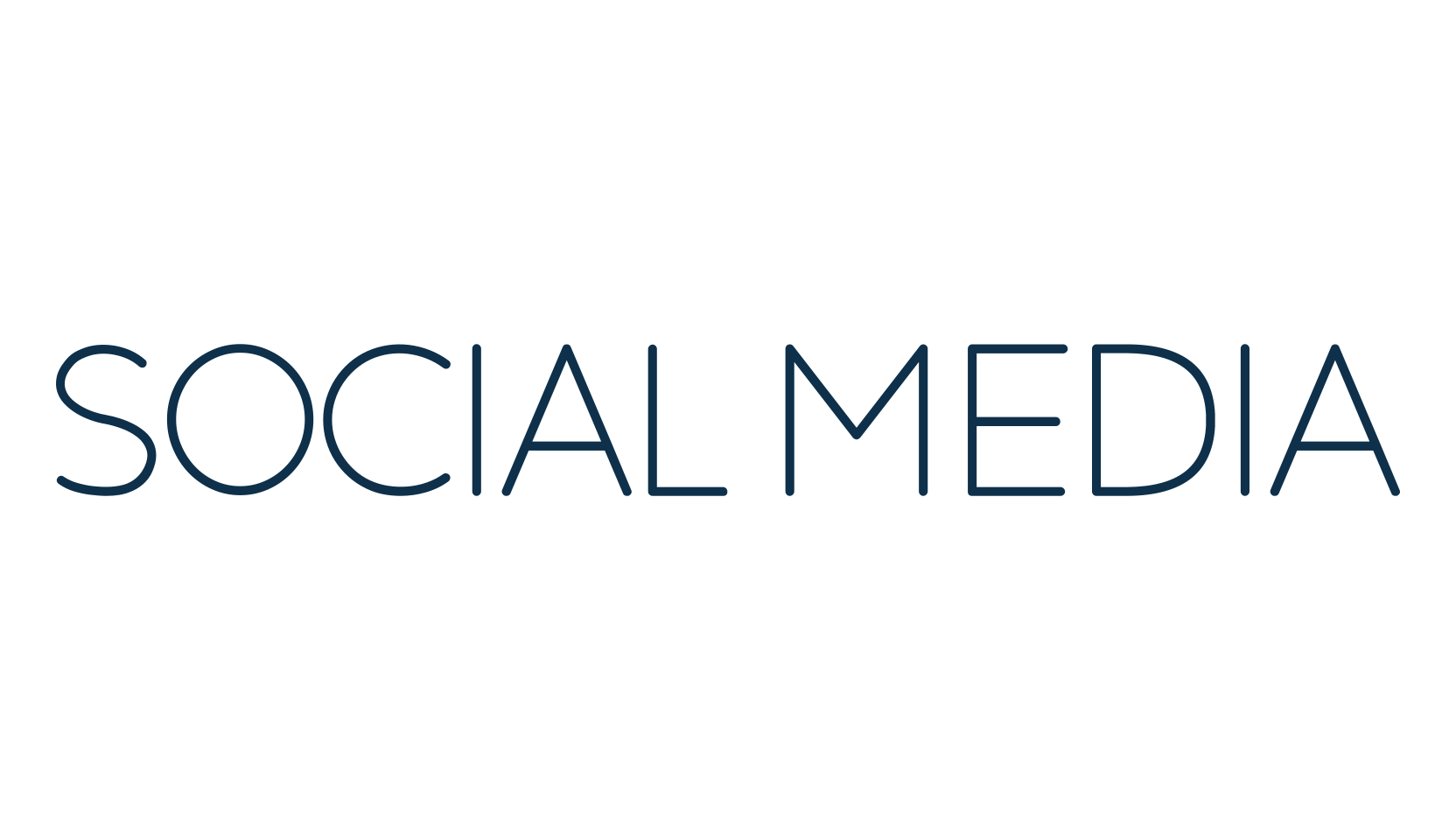 Social Media, basic sans serif font preview