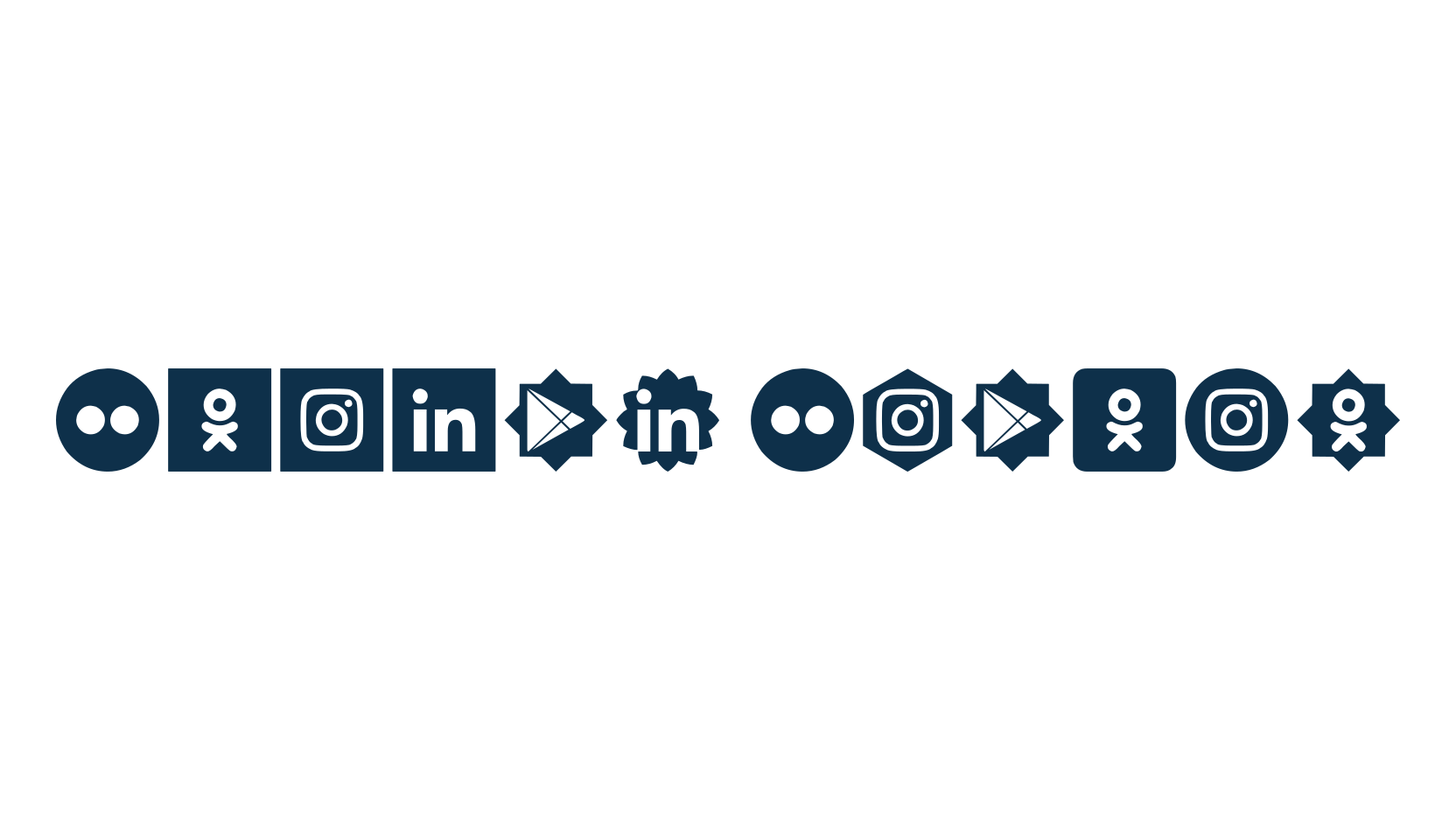 Social Shapes, display market font preview