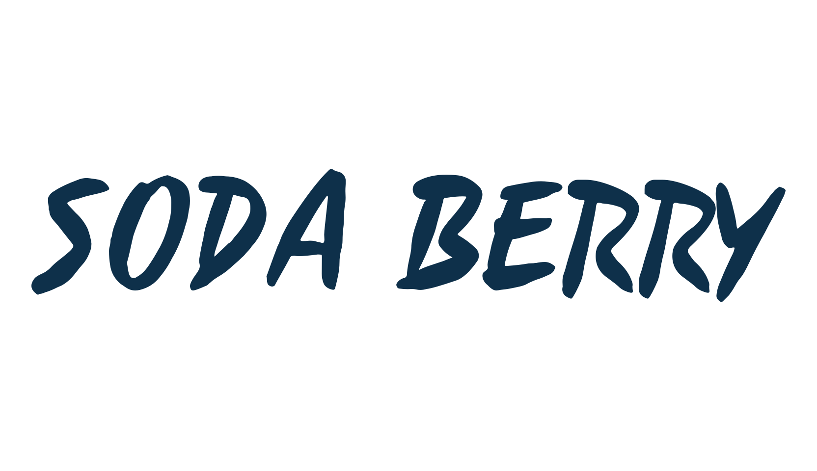 Soda Berry, brush font preview