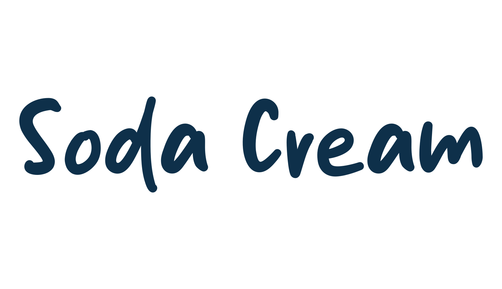 Soda Cream, script handwritten fancy decorative calligraphy font preview