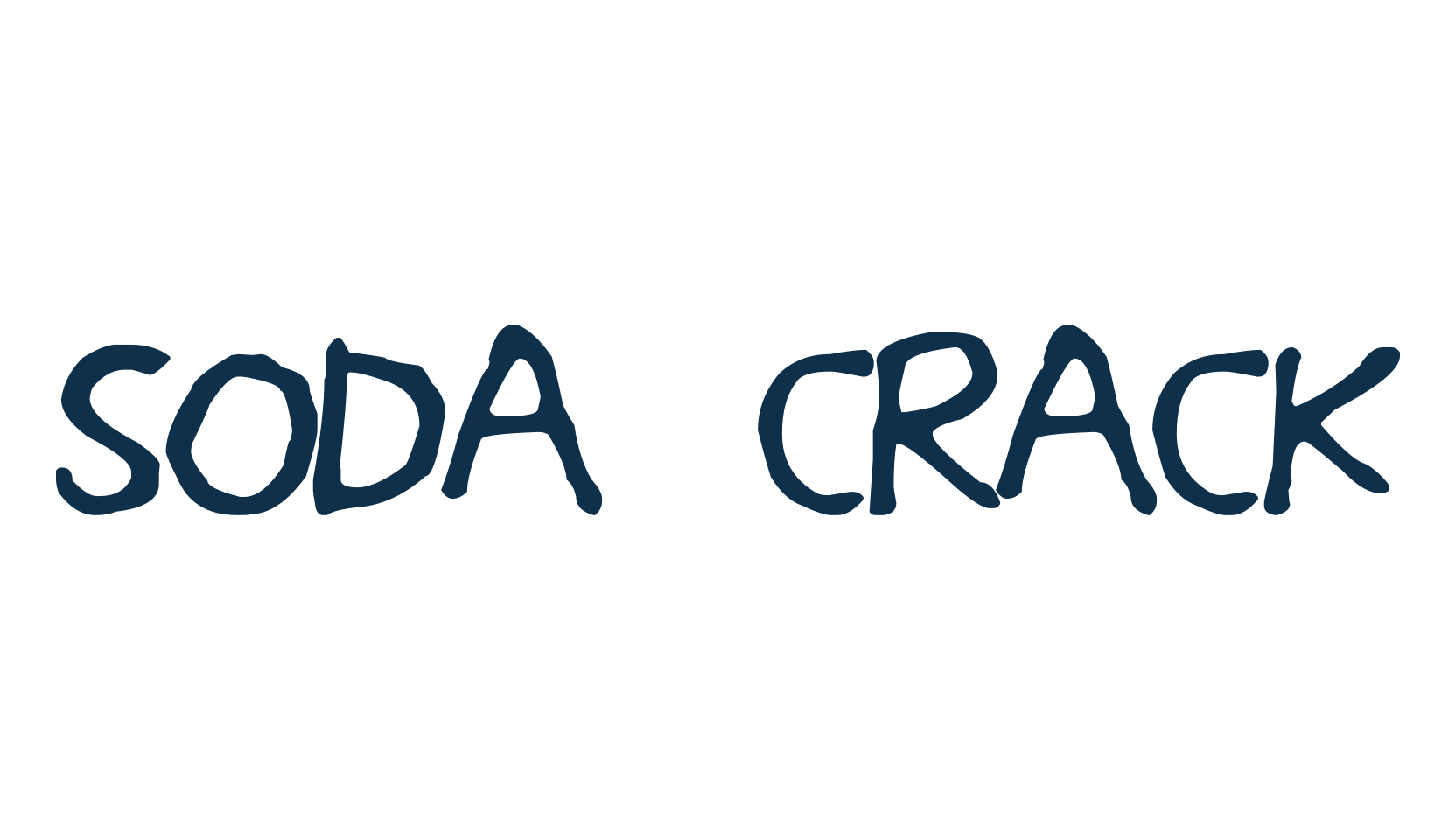 Soda Crack, cartoon font preview