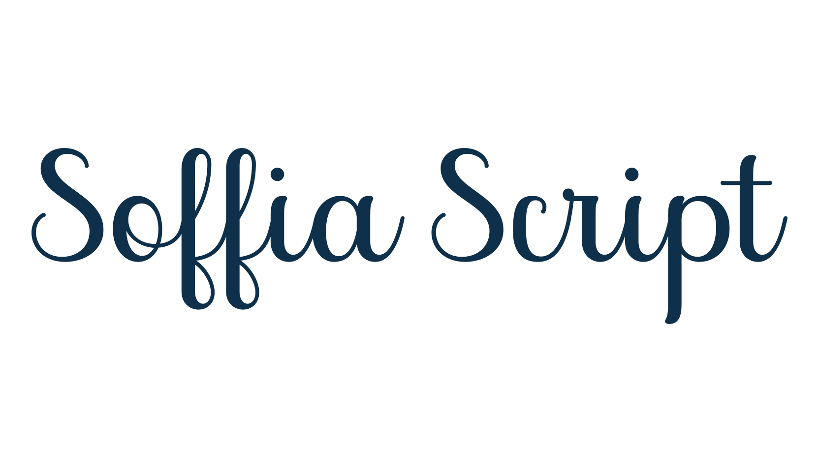 Soffia Script, various font preview