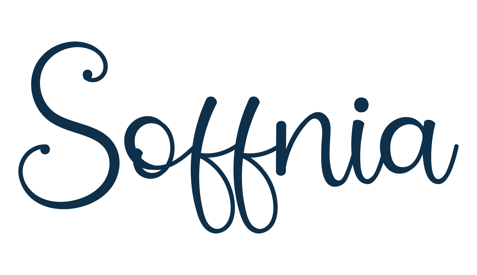 Soffnia, script calligraphy fancy decorative font preview