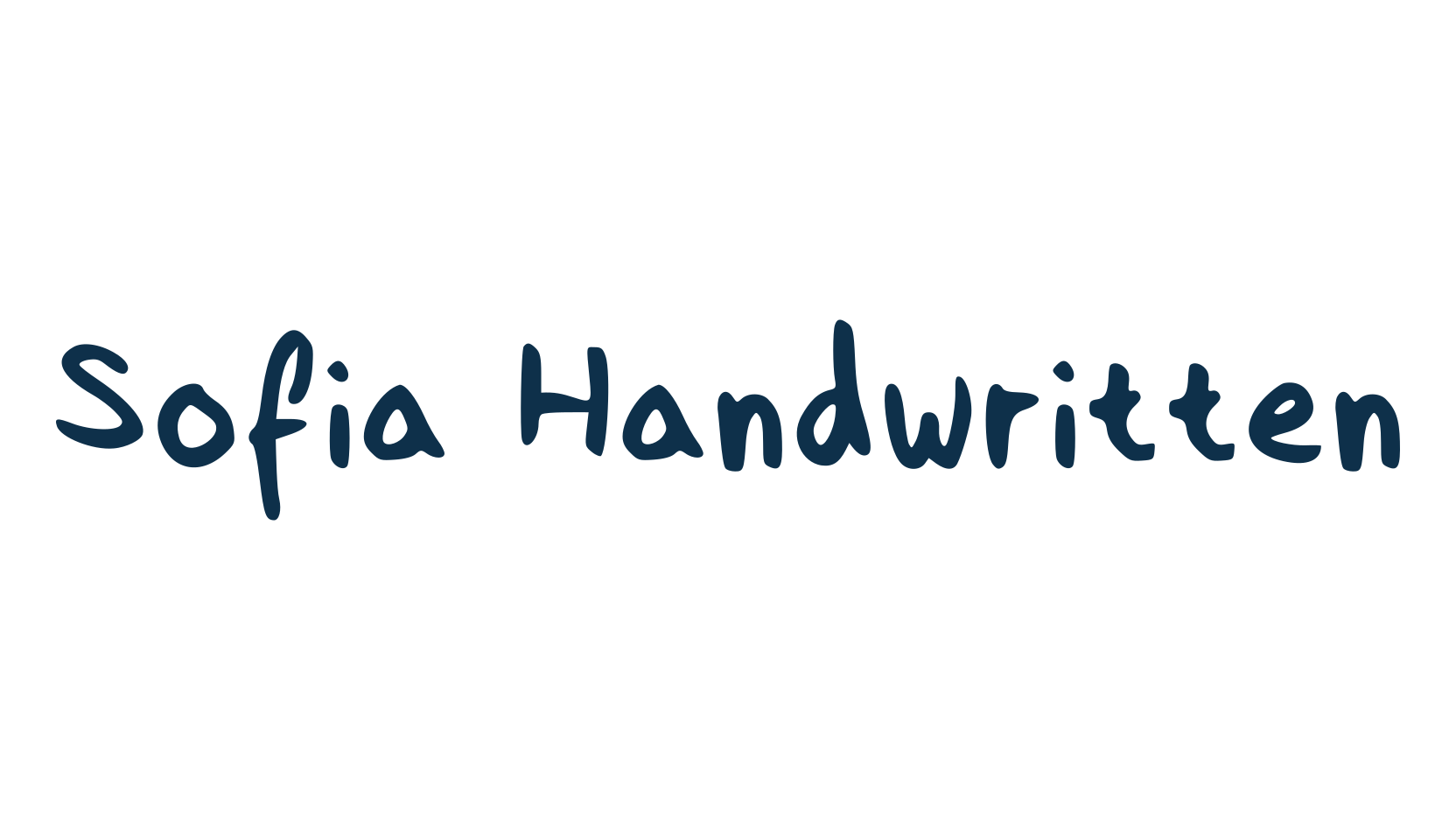 Sofia Handwritten, handwriting font preview