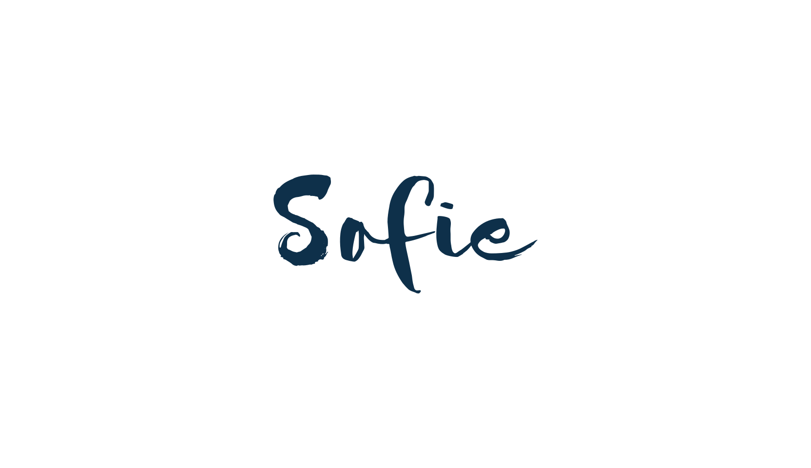 Sofie, brush font preview