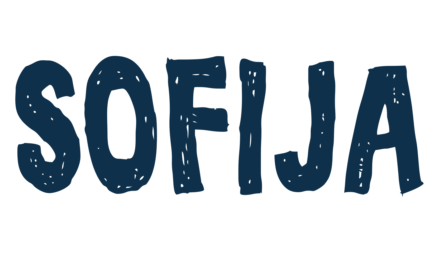 Sofija, eroded font preview