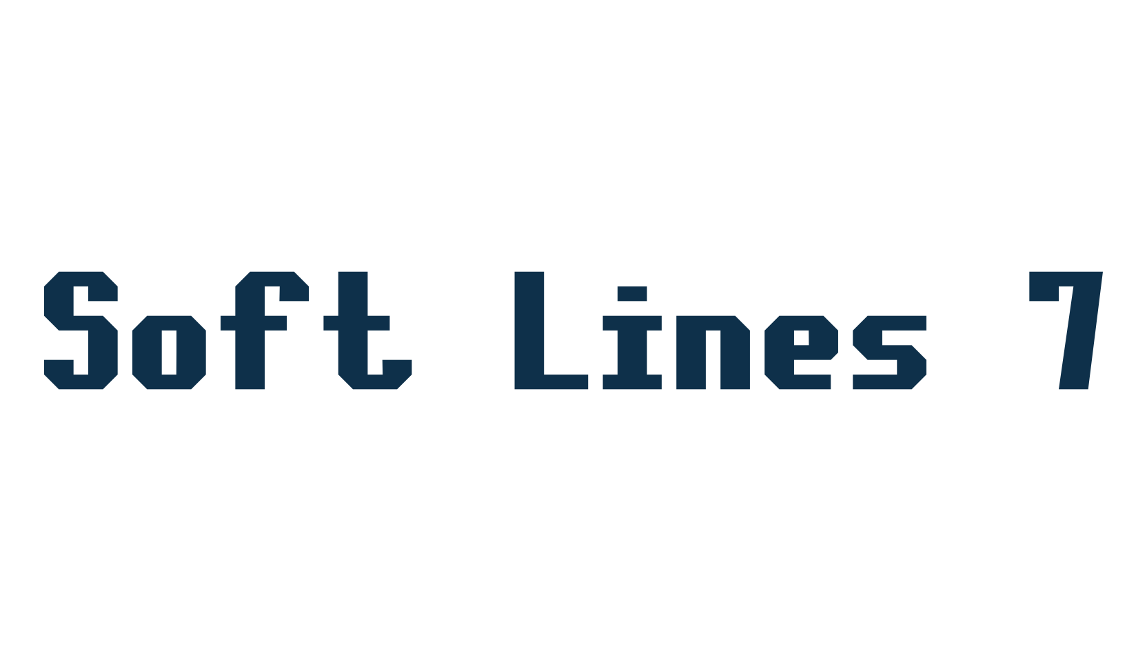 Soft Lines 7, fancy various techno sci-fi font preview