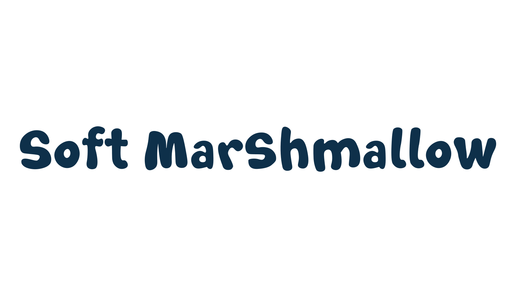 Soft Marshmallow, fancy cartoon decorative font preview