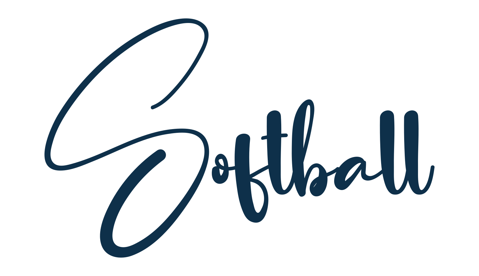 Softball, handwriting font preview
