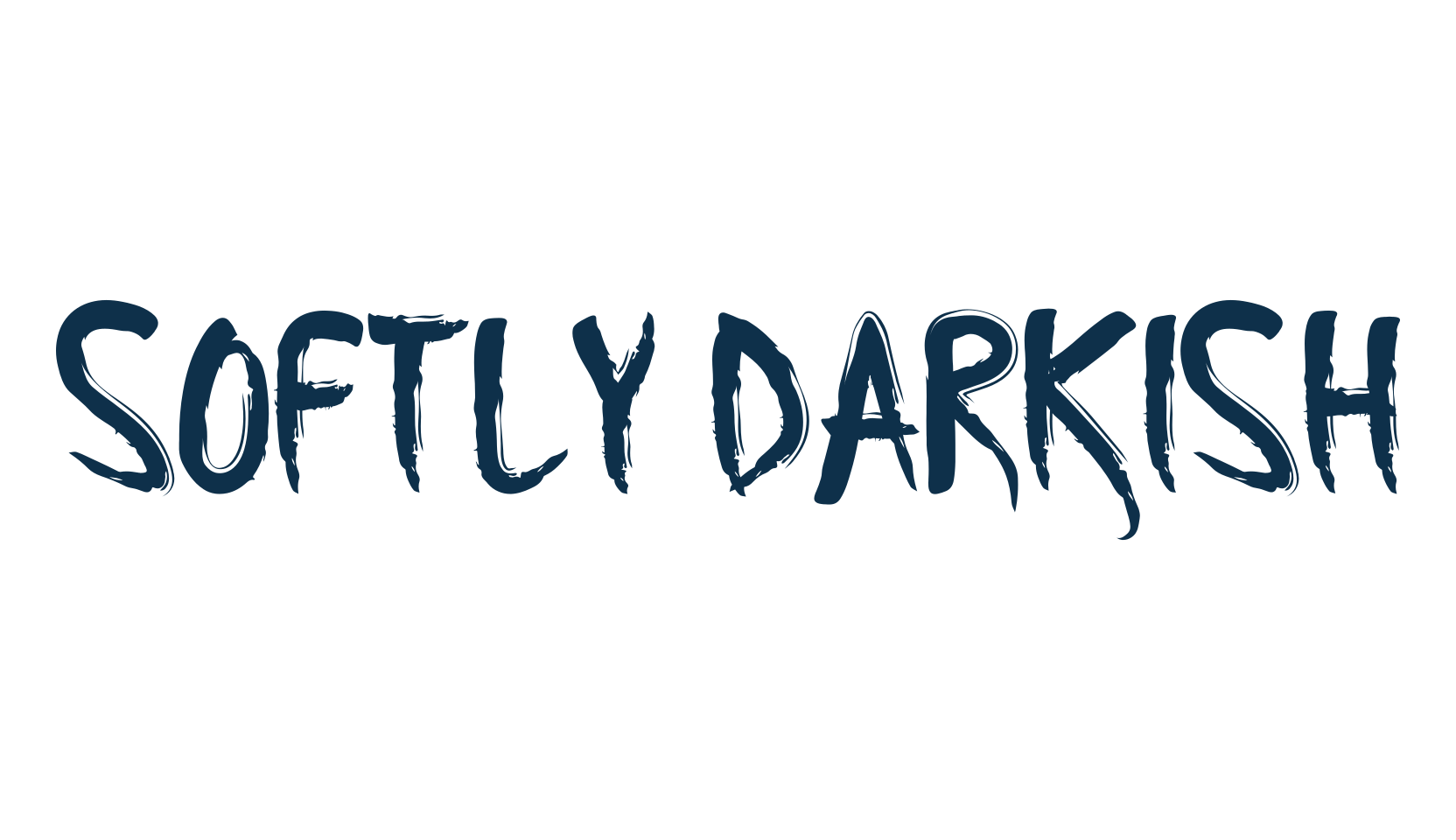 Softly Darkish, brush font preview
