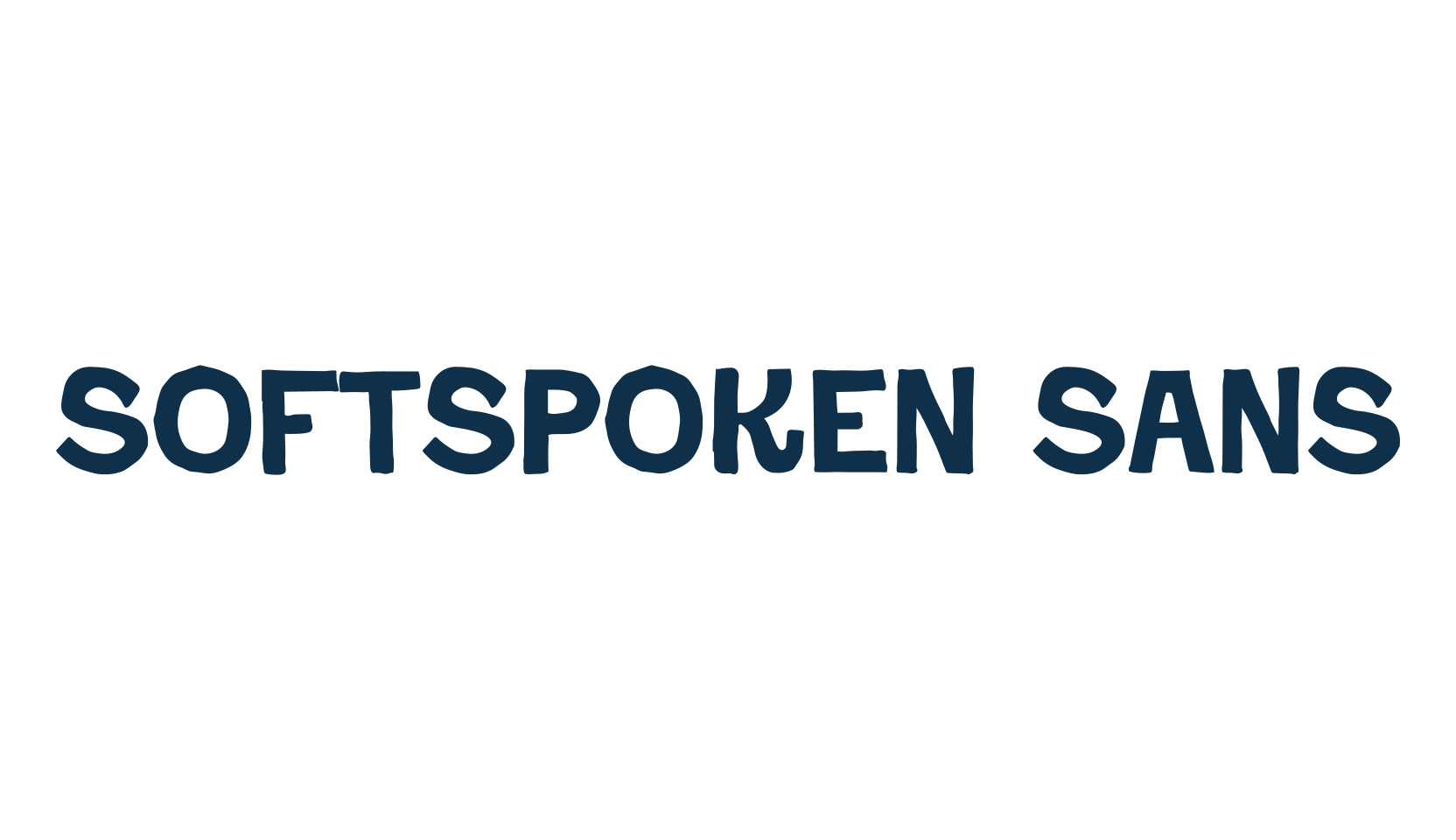 Softspoken Sans, fancy eroded decorative font preview