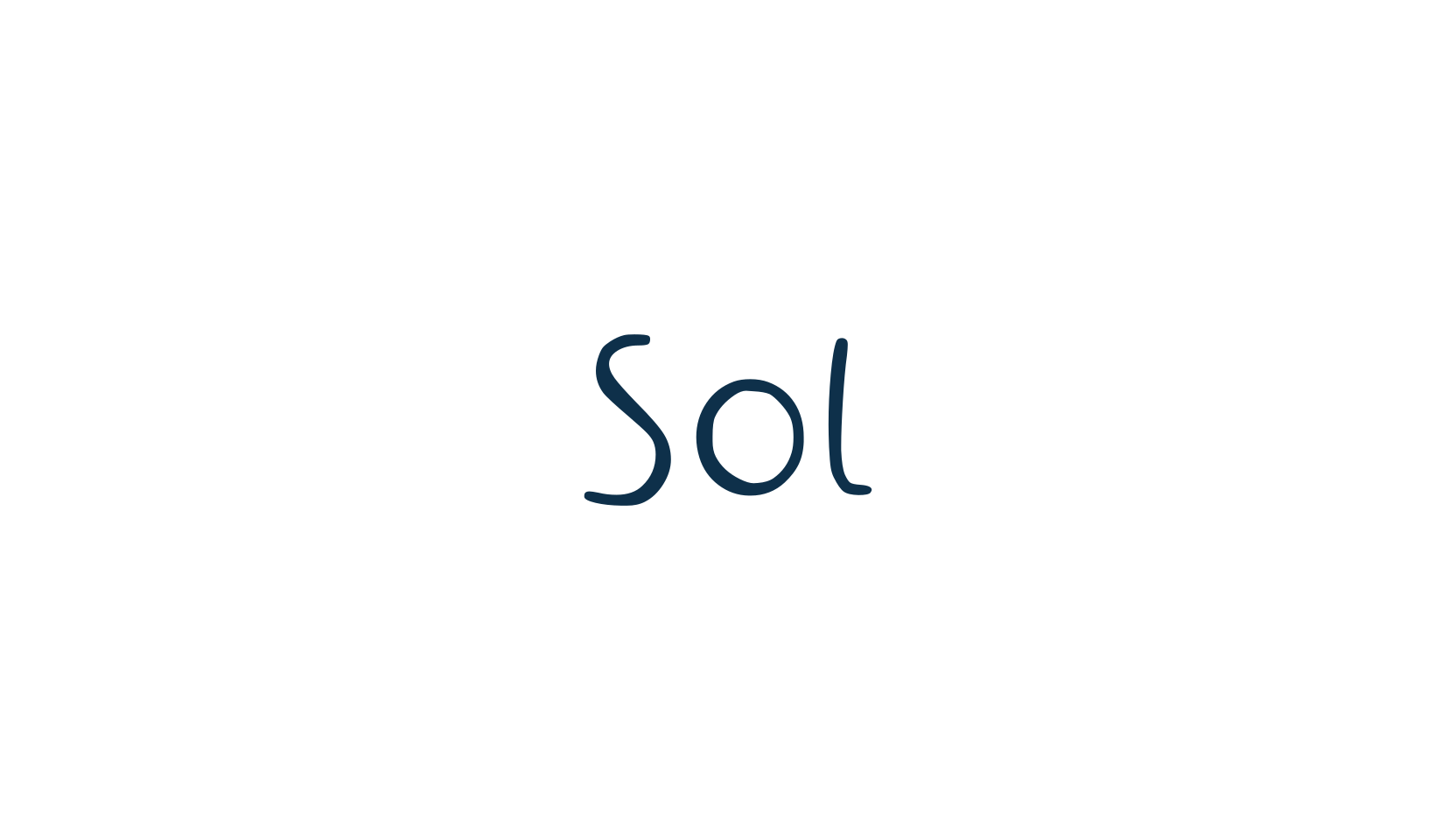 Sol, handwriting font preview