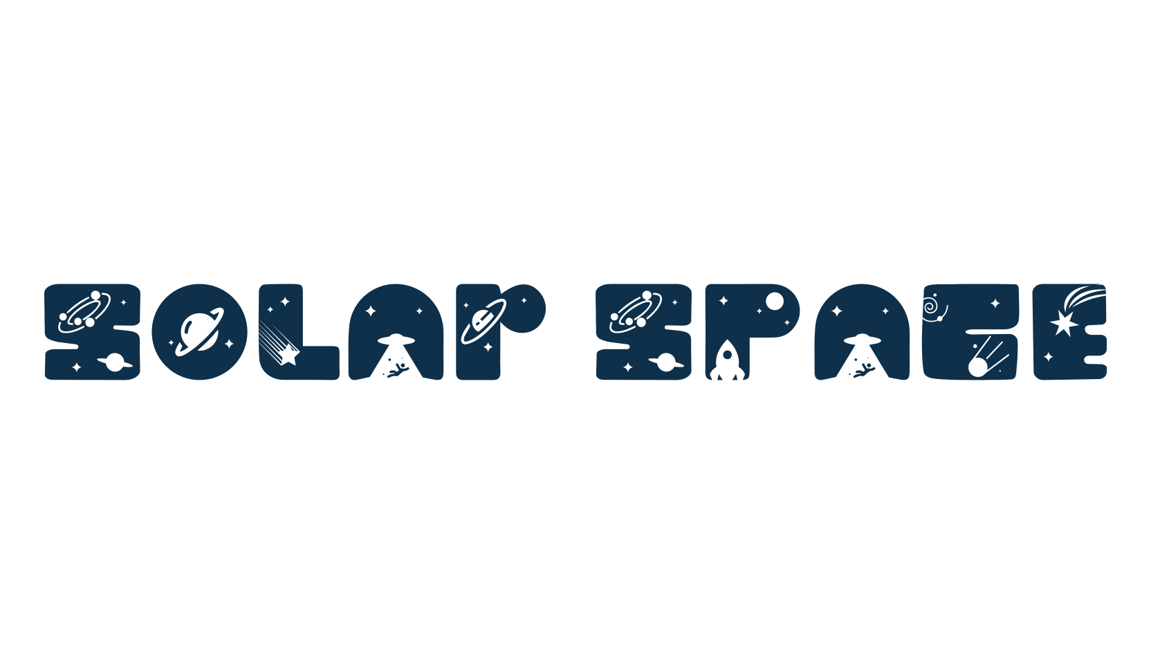 Solar Space, fancy decorative font preview