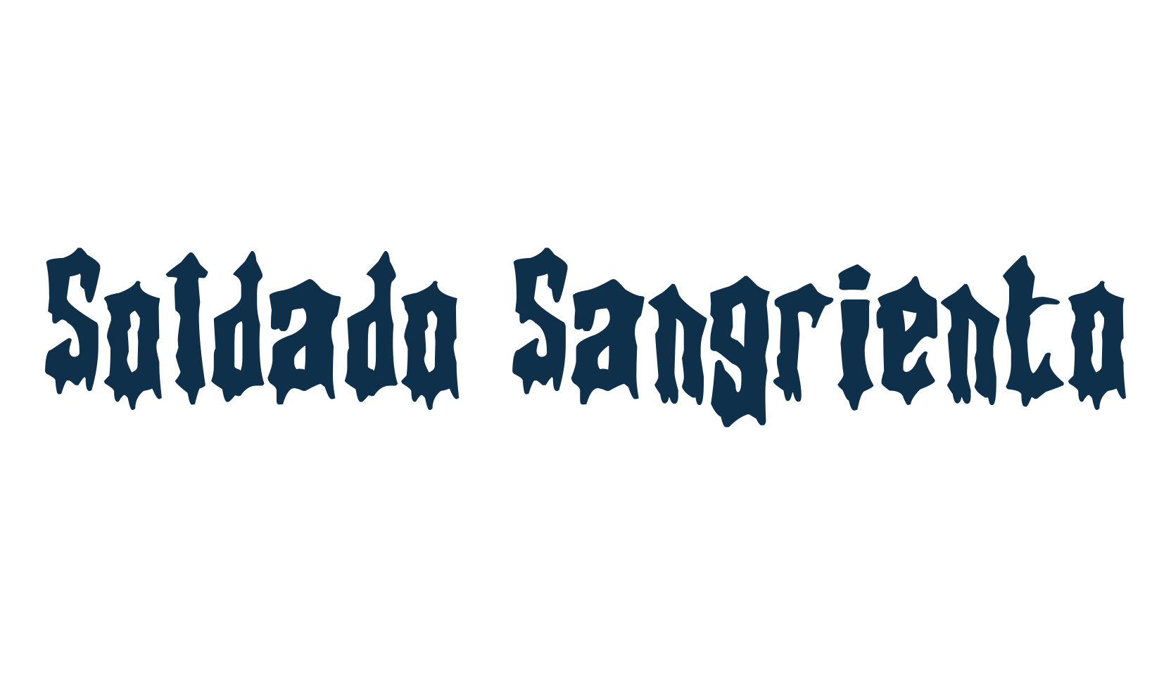Soldado Sangriento, halloween font preview