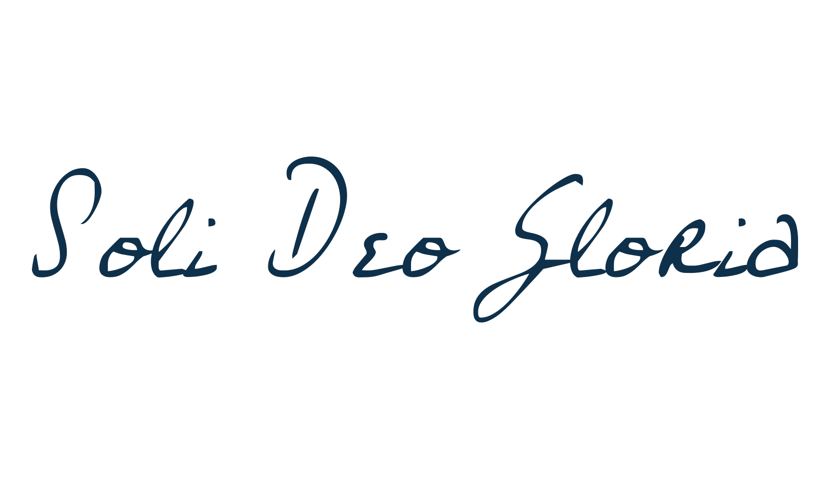 Soli Deo Gloria, handwriting font preview