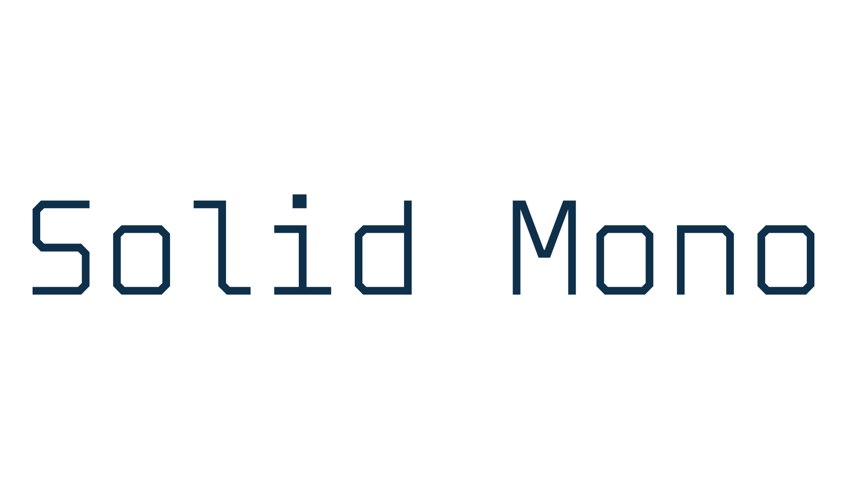 Solid Mono, fixed width font preview