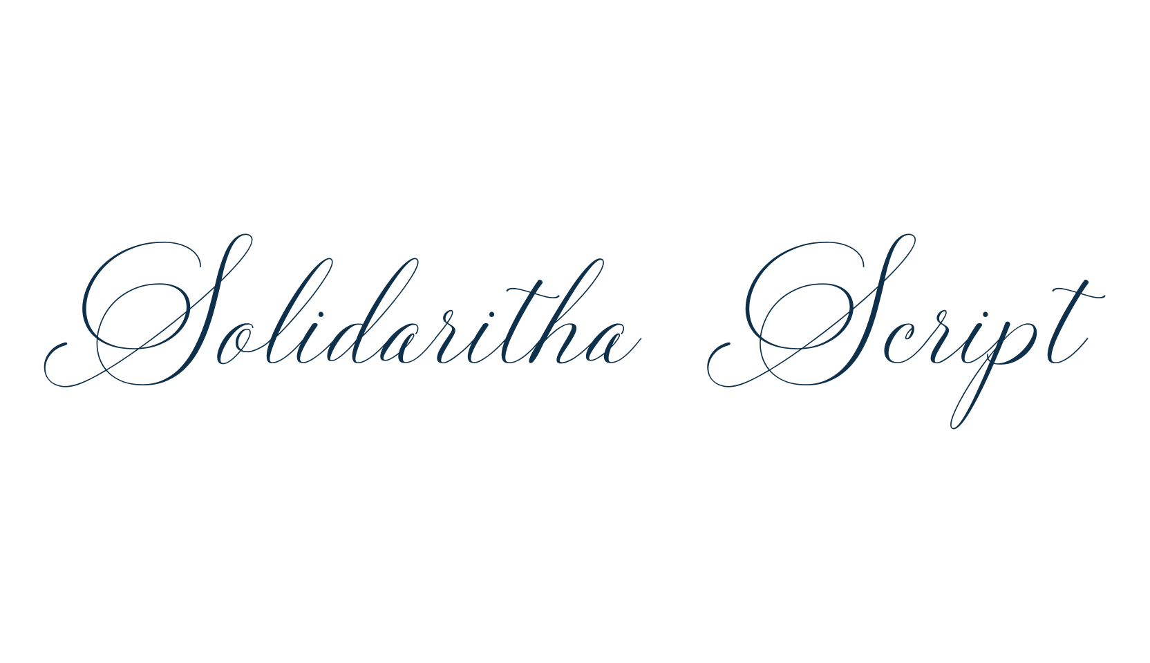 Solidaritha Script, calligraphy font preview