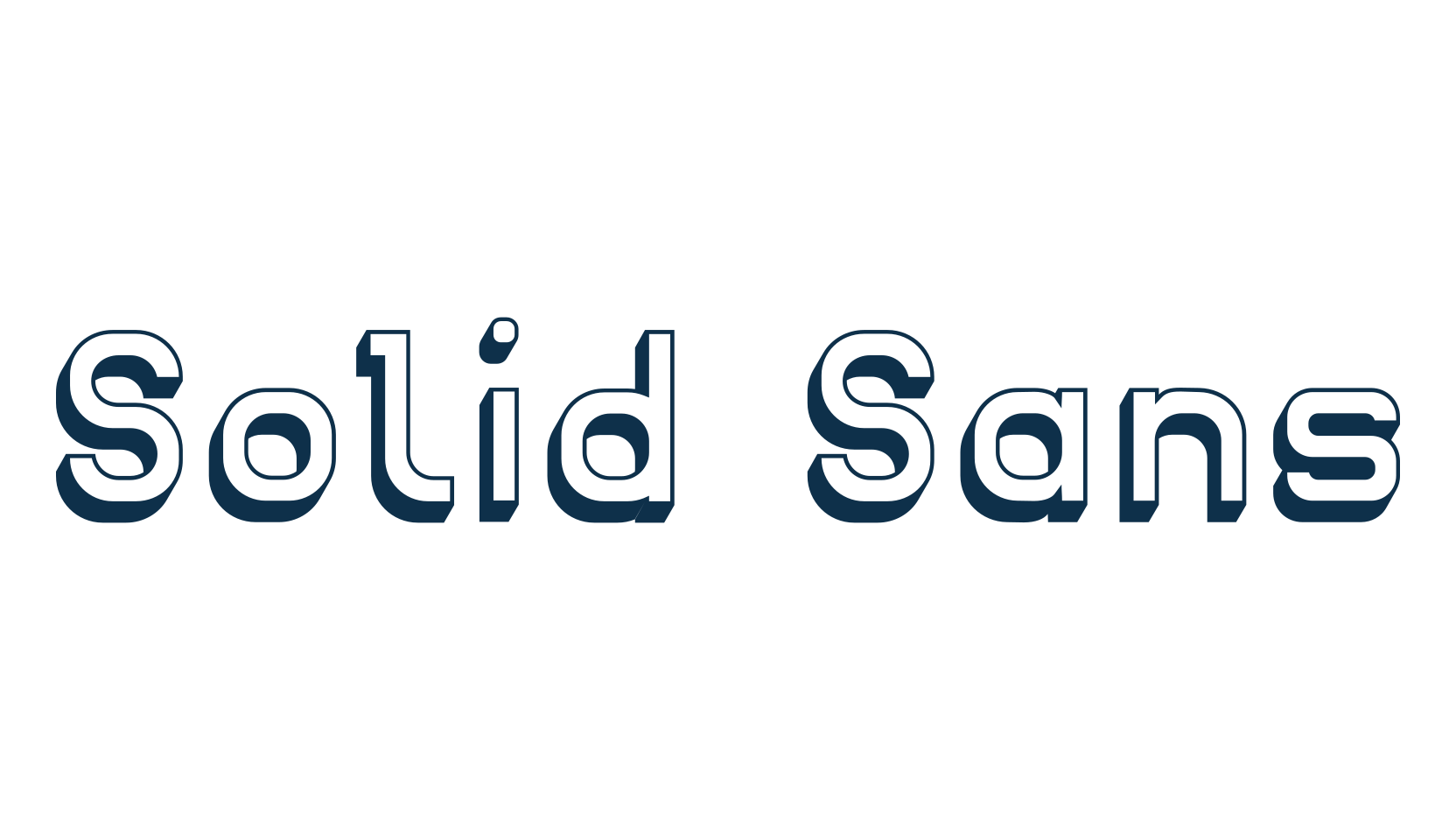 Solid Sans, sans serif font preview