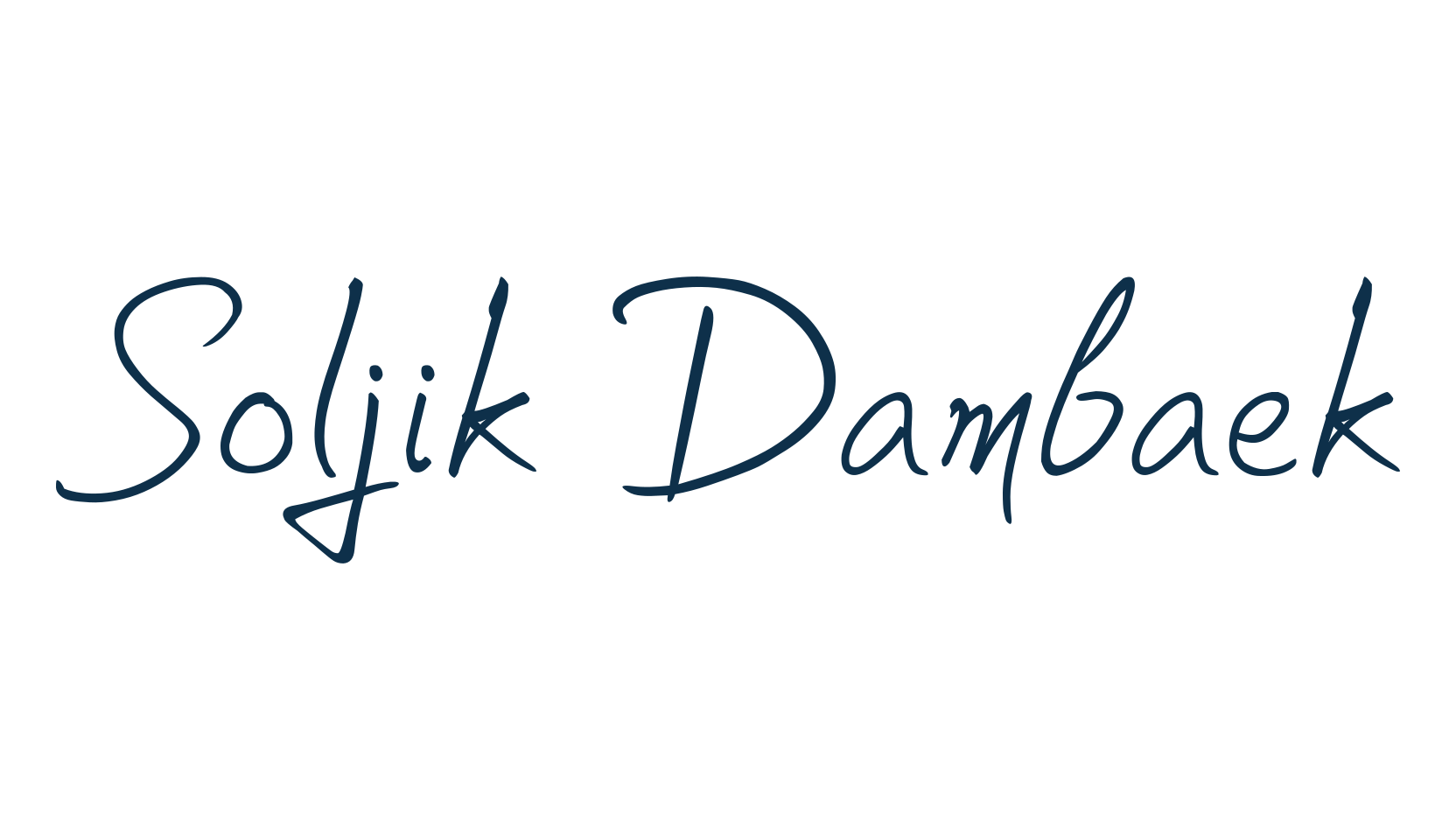 Soljik Dambaek, script handwritten fancy decorative calligraphy font preview