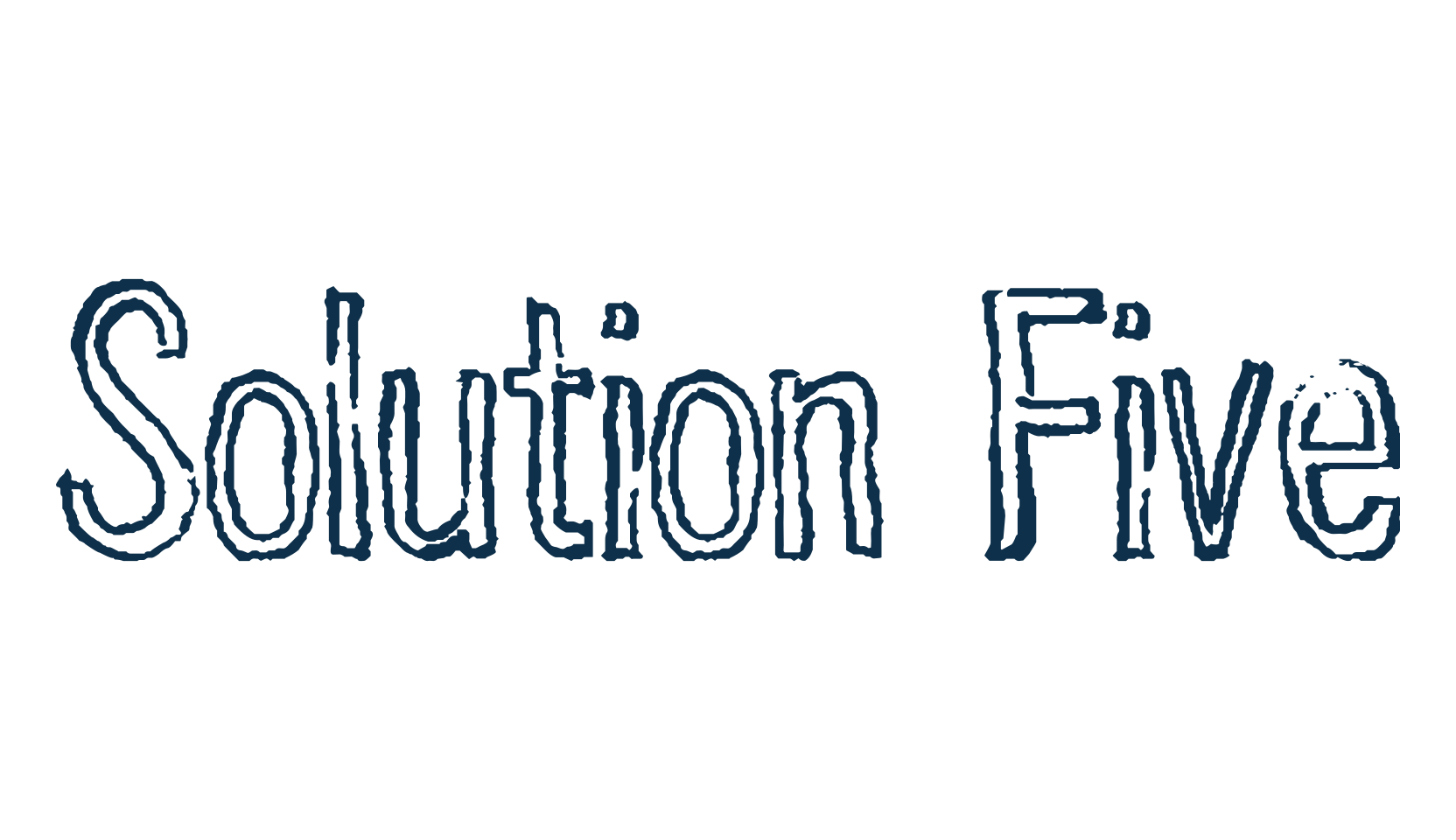 Solution Five, eroded font preview