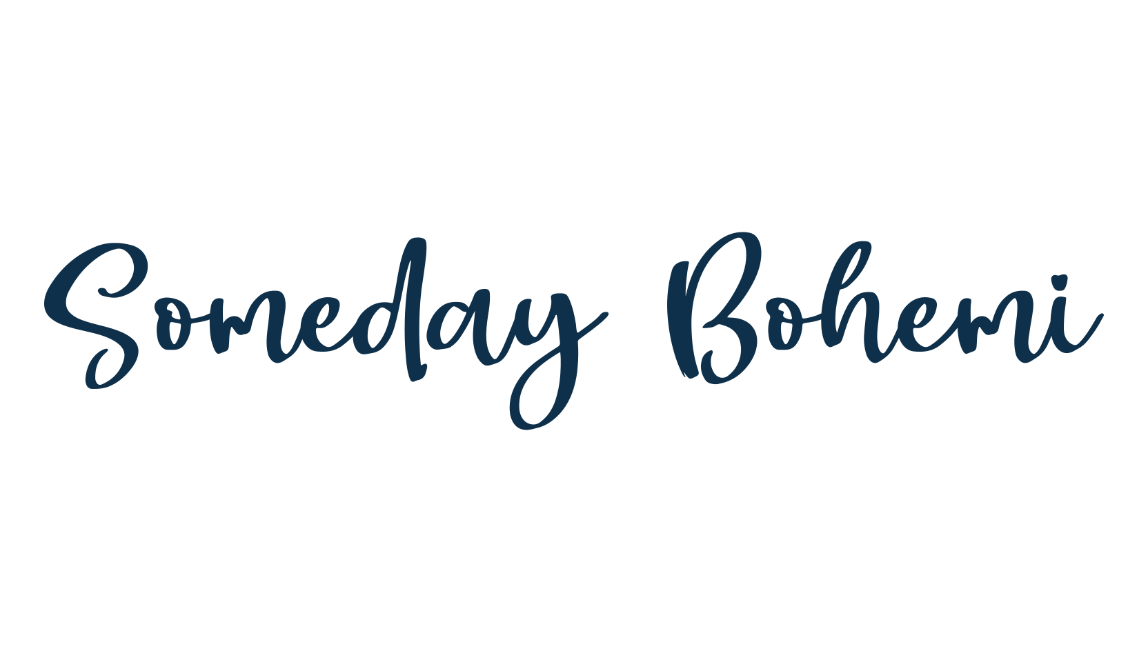 Someday Bohemi, handwriting font preview
