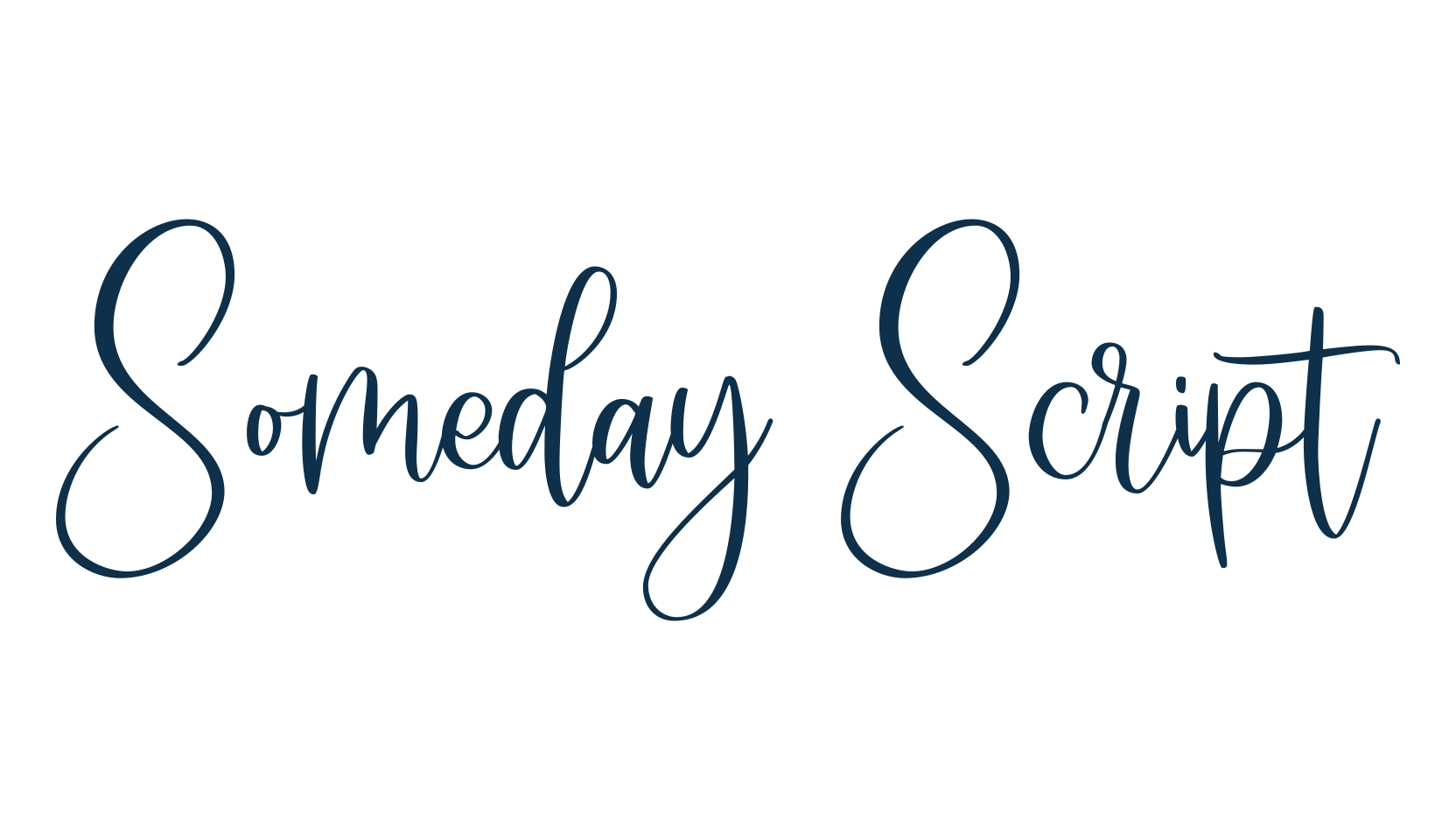 Someday Script, handwriting font preview