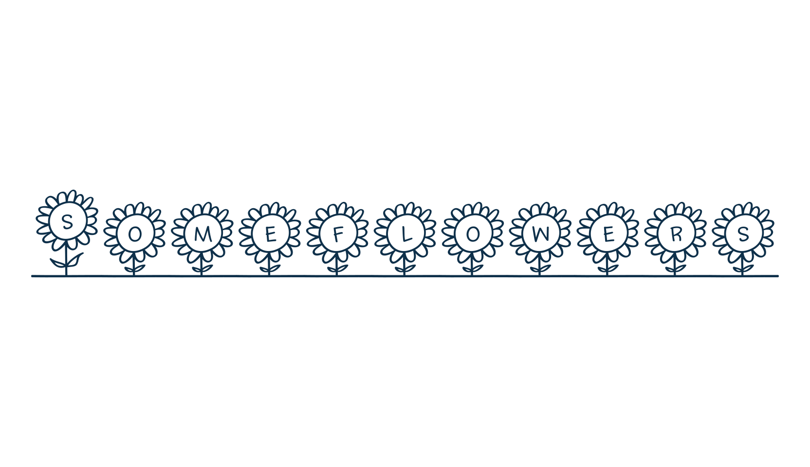 Someflowers, fancy decorative font preview