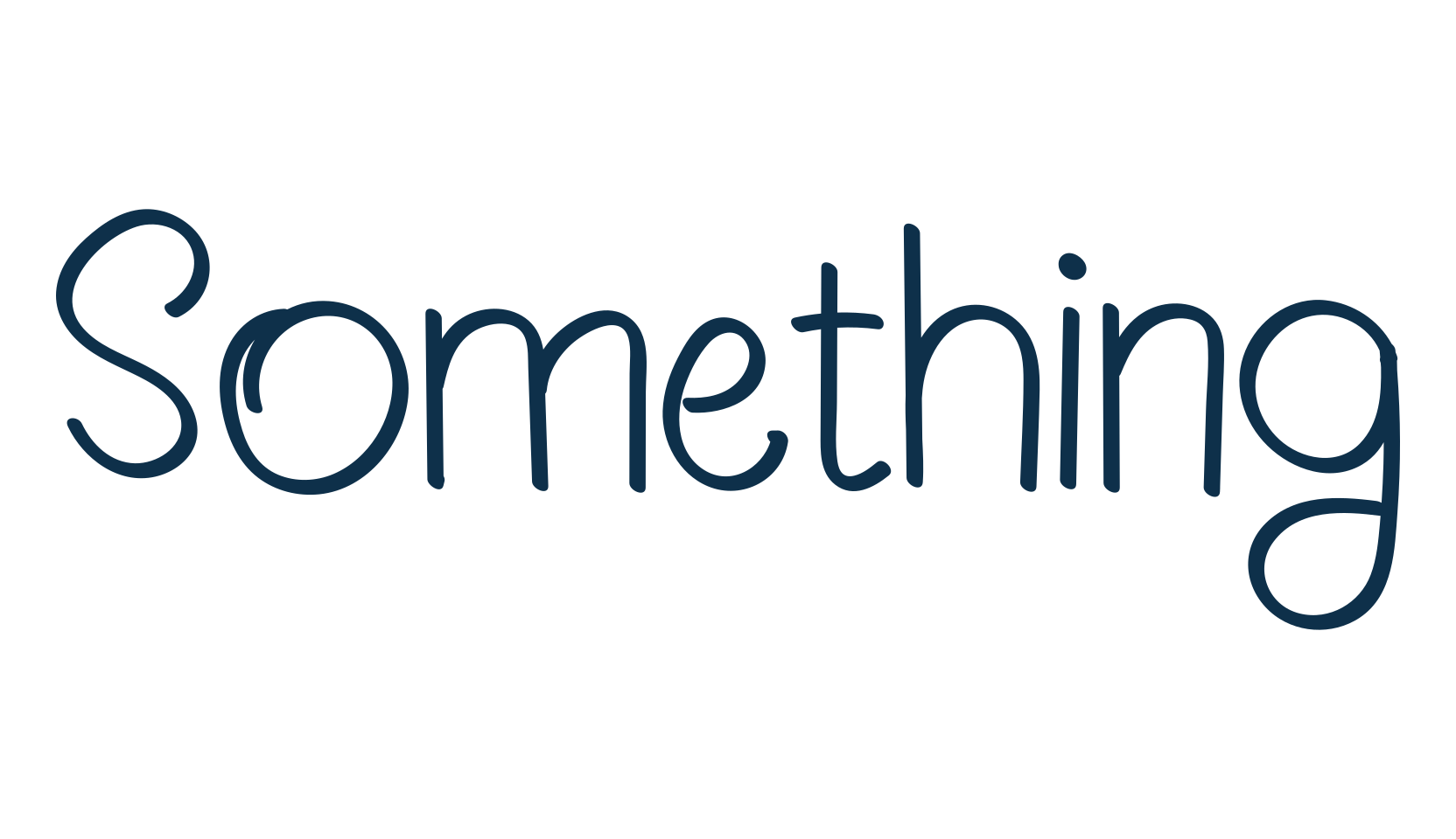 Something (something-6), handwriting font preview