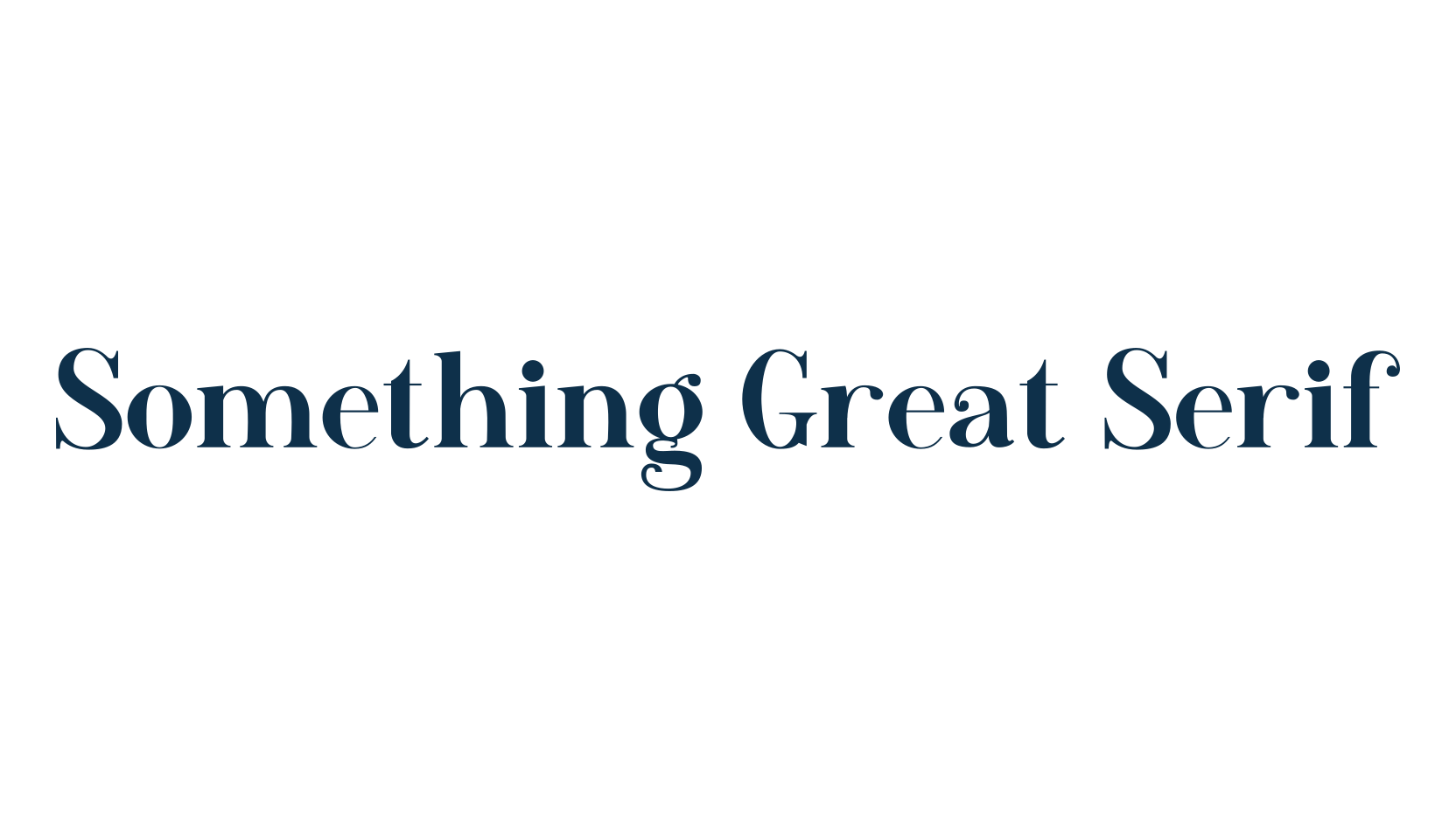 Something Great Serif, basic serif font preview