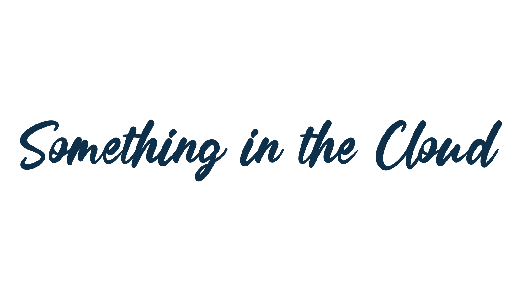 Something in the Cloud, handwriting font preview