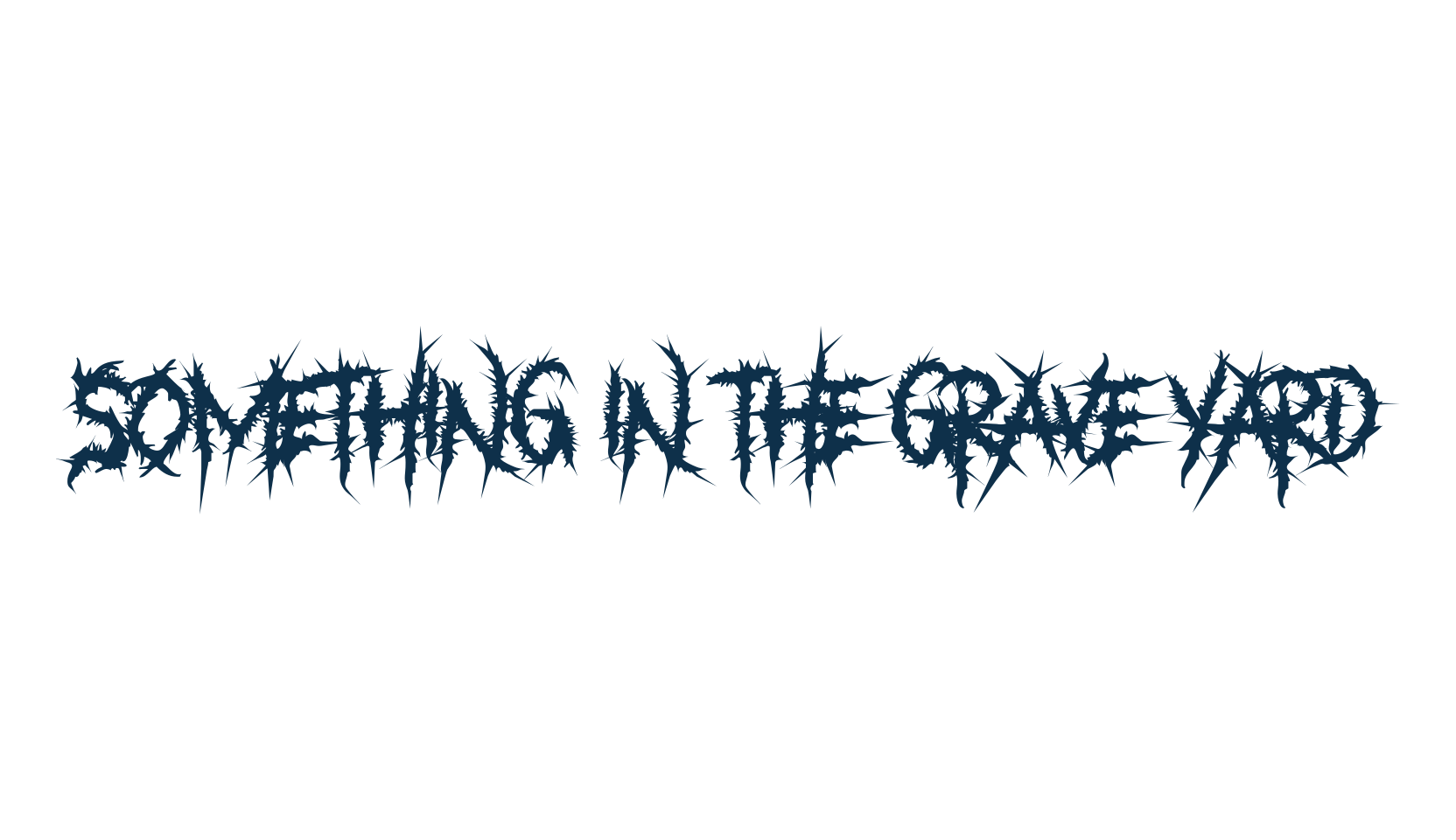 Something in The Grave Yard, holiday halloween fancy decorative horror font preview