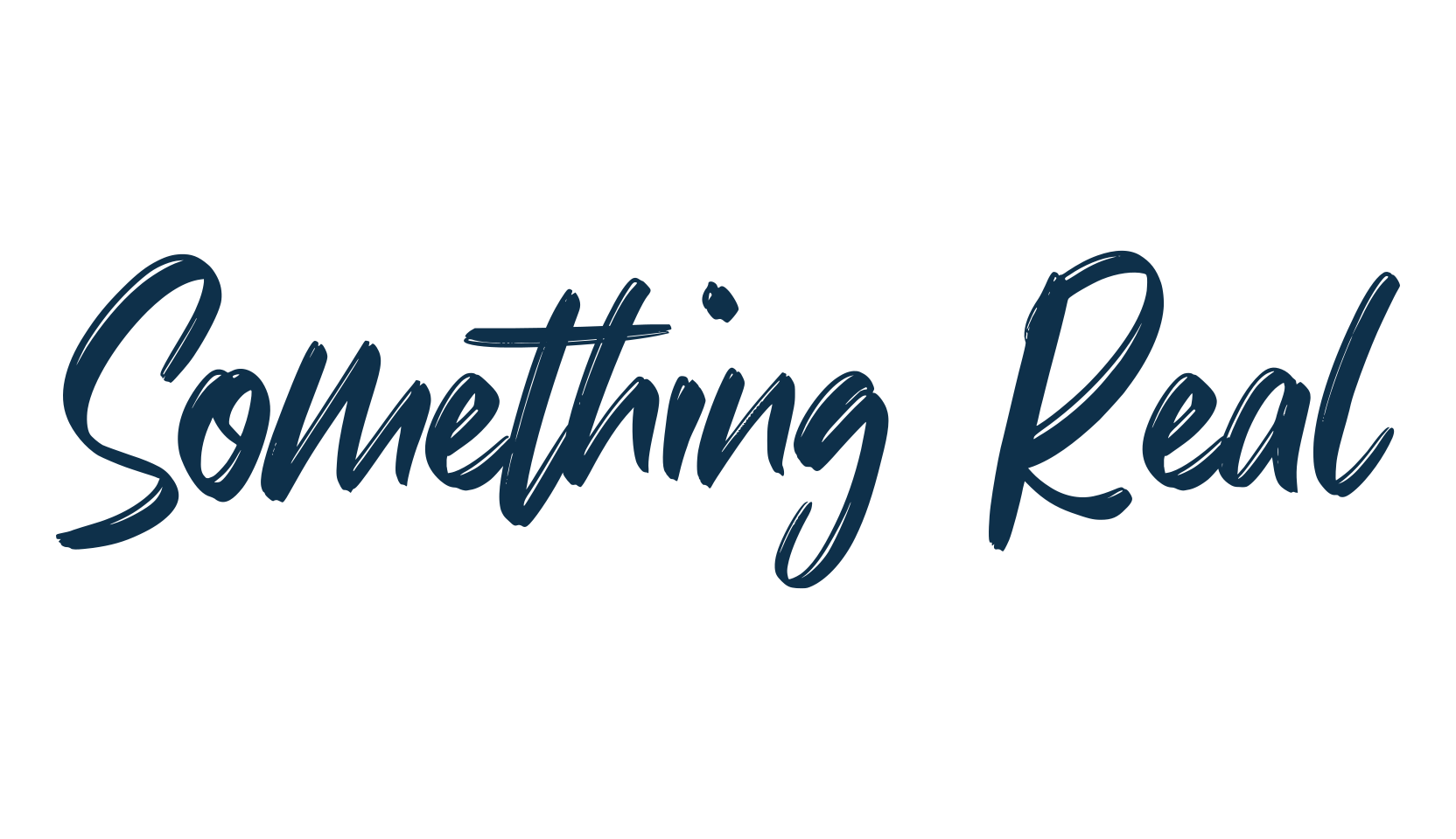 Something Real, brush font preview
