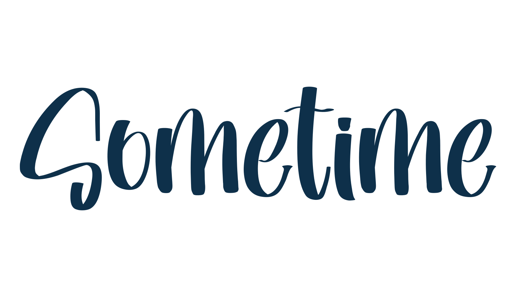 Sometime (sometime-2), handwriting font preview