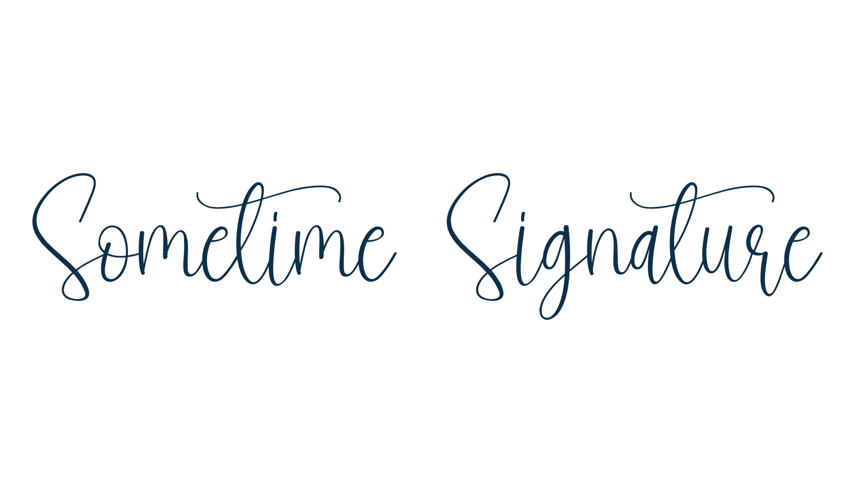 Sometime Signature, script handwritten fancy decorative calligraphy font preview